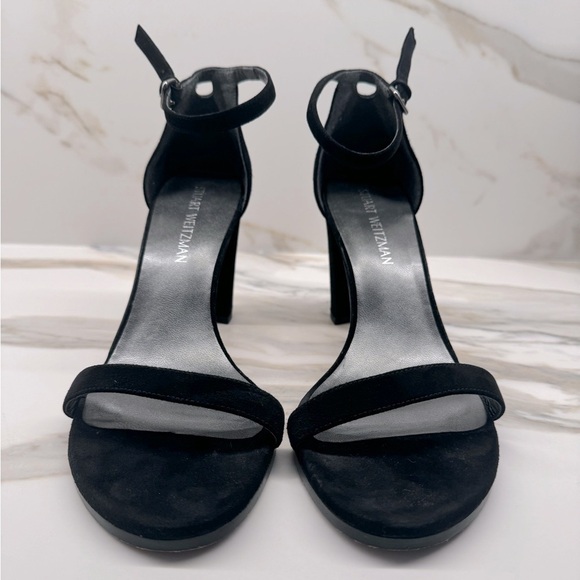 Stuart Weitzman Nearly Nude City Heels in Black Suede - Picture 5 of 11